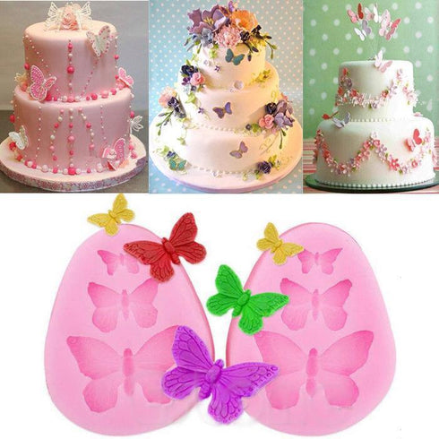 AussieSuperStore Homeware Supplies 3D Silicone Butterfly Lace Fondant Cake Mould 3D Silicone Butterfly Lace Fondant Cake Mould | Bakeware Moulds CBBUTTERFLYMOLD